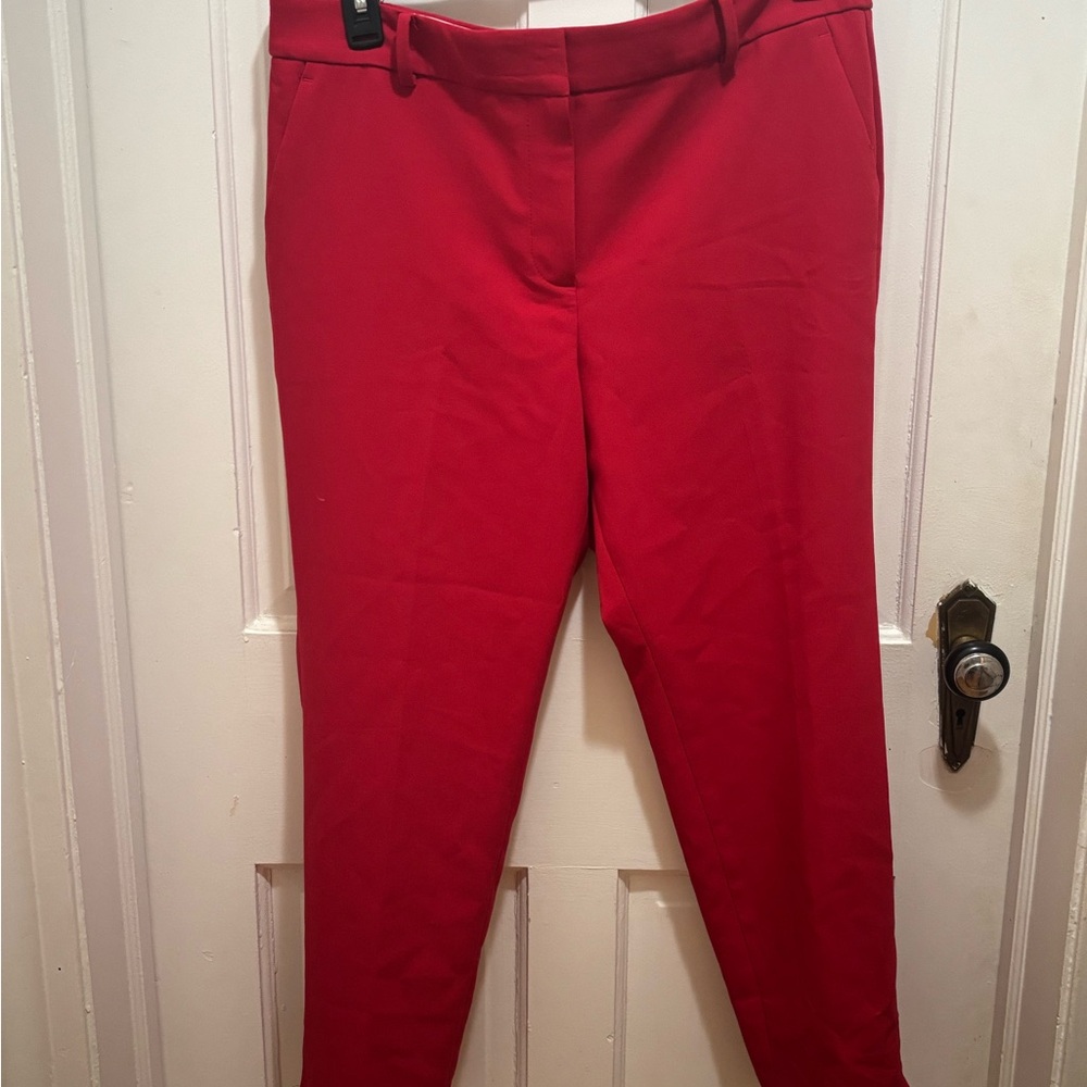 Talbots Bold Red Ankle Pants